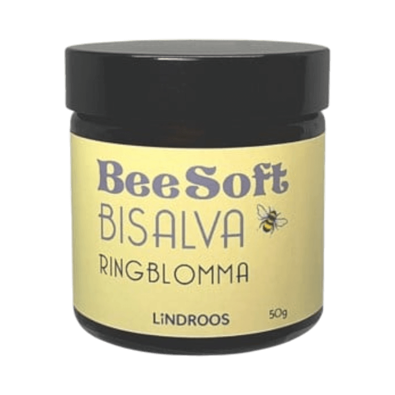 BeeSoft bisalva med ringblomma från Lindroos, vårdande salva för torr och irriterad hud.