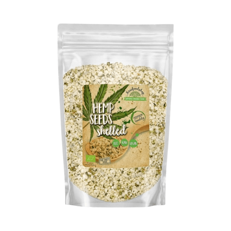 Rawfoodshop hampafrön 1 kg – ekologiska, råa och skalade frön av premiumkvalitet