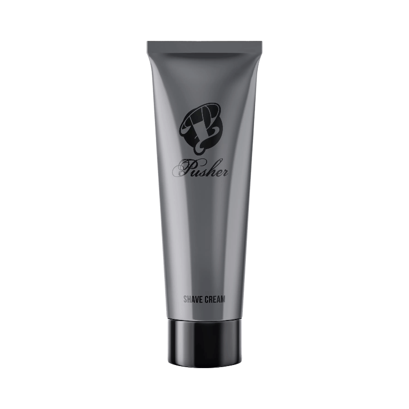 Pusher Shave Cream – stilren rakkräm i tub för en smidig och hudvänlig rakning.