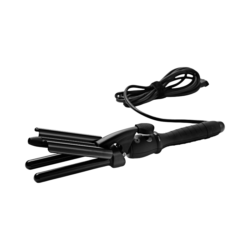 Cera Curlstyler Ceramic Triple-Barrel Waver locktång med tre stavar och svart sladd.