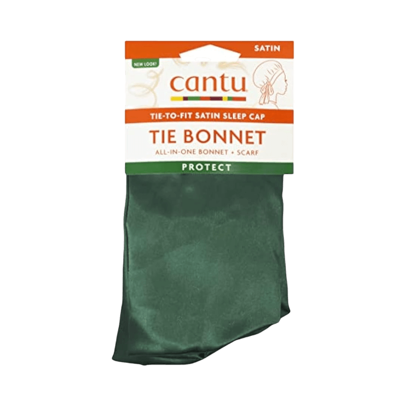 Cantu Tie Bonnet i satin, justerbar sovmössa som skyddar håret under natten.