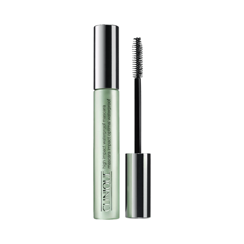 Clinique High Impact Waterproof mascara i svart, ger intensiv volym och vattenfast hållbarhet.