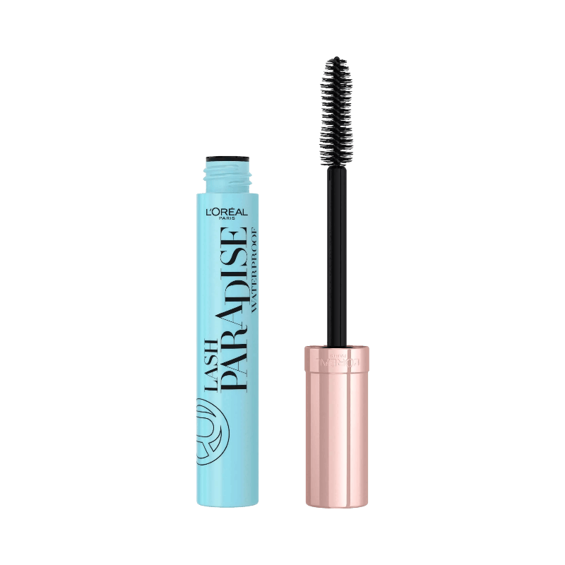 L'Oréal Lash Paradise 01 Black ger fylliga fransar med vattenfast effekt och böjd borste.