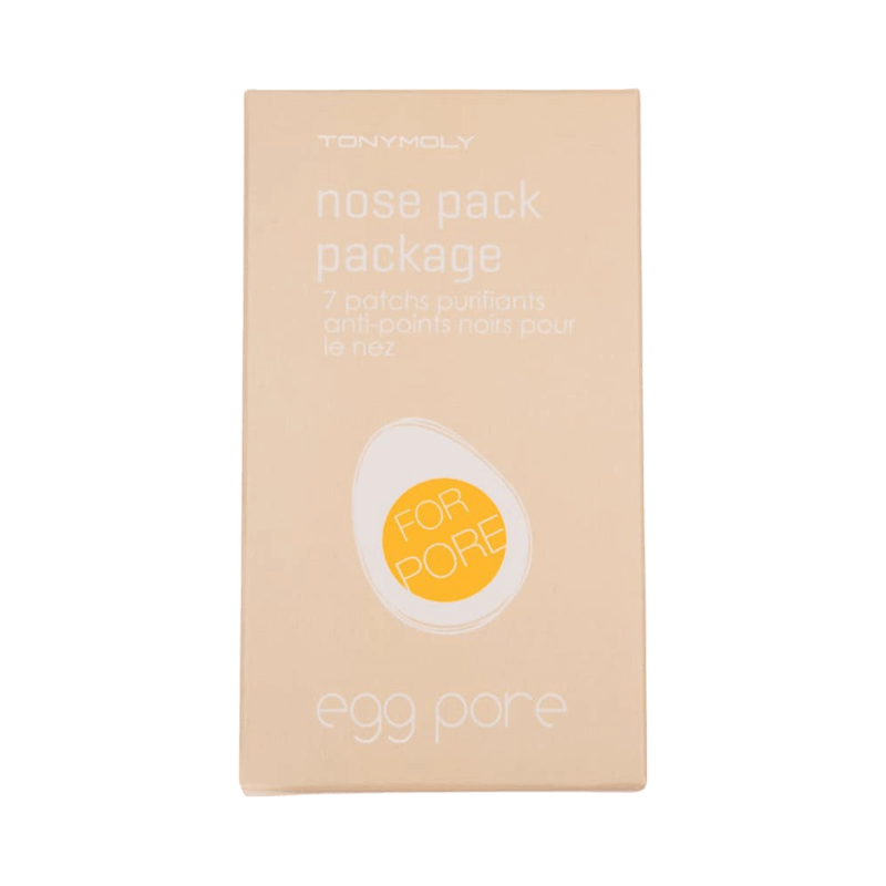 Tonymoly Egg Pore Nose Pack med 7 remsor för att ta bort pormaskar och rena porerna.