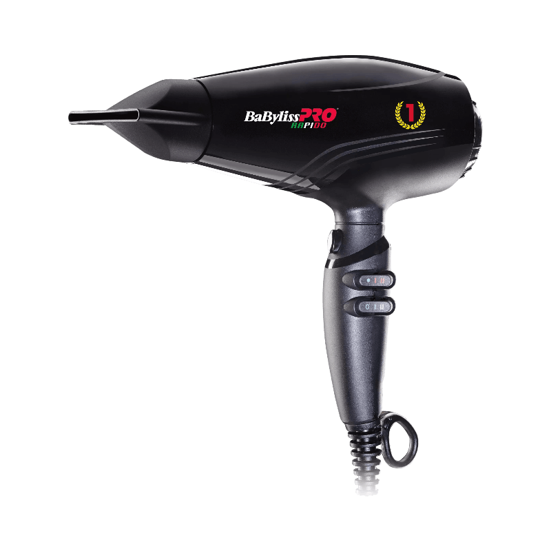 BaByliss PRO Rapido 2200W svart hårfön – ultralätt med salongsprestanda och kraftfull luftflöde.