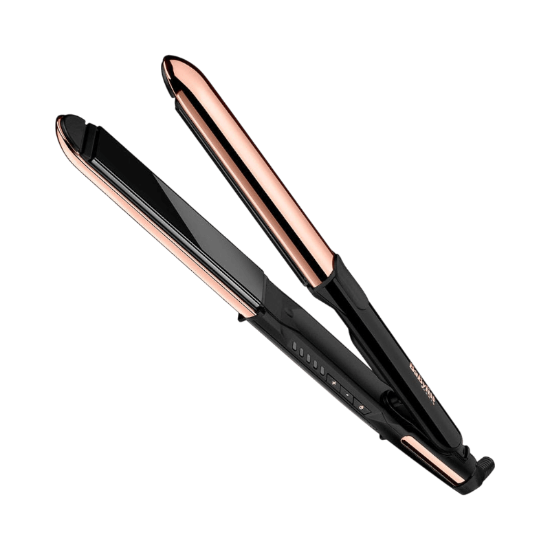 BaByliss Salon Brilliance plattång och locktång med roséguldplattor för styling med salongskvalitet.