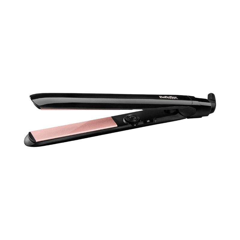 BaByliss Smooth Control 235 plattång med justerbar temperatur och roséfärgade keramiska plattor.