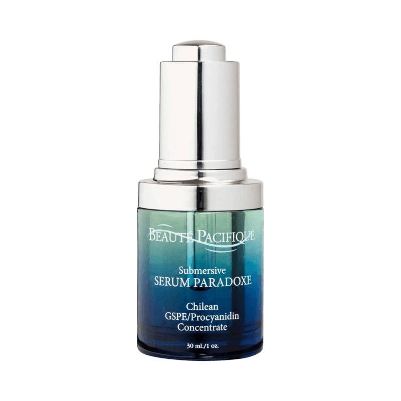 Beauté Pacifique Serum Paradoxe med chilenskt GSPE och procyanidin i lyxig 30 ml pumpflaska.
