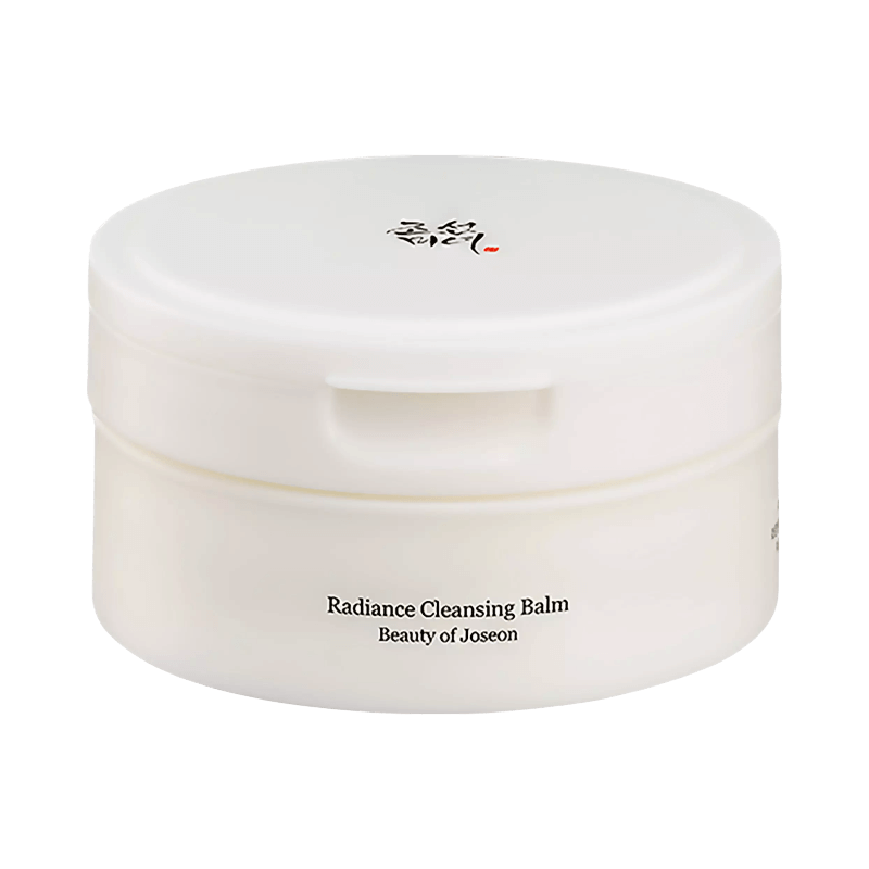 Radiance Cleansing Balm från Beauty of Joseon i vit burk för effektiv sminkborttagning.