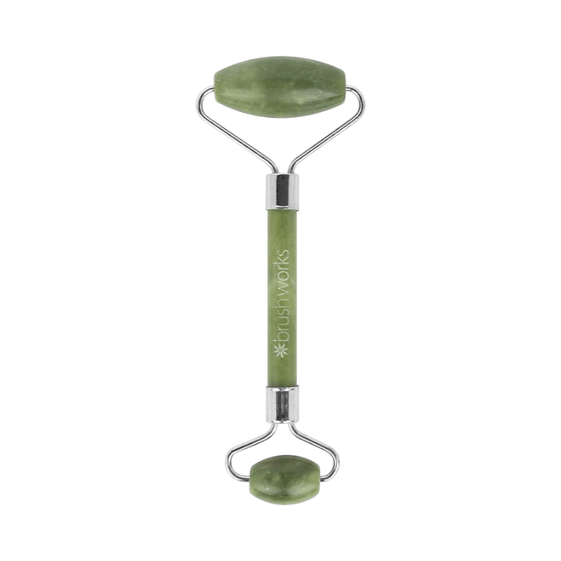 Grön jade roller från Brushworks för ansiktsmassage och huduppstramning.