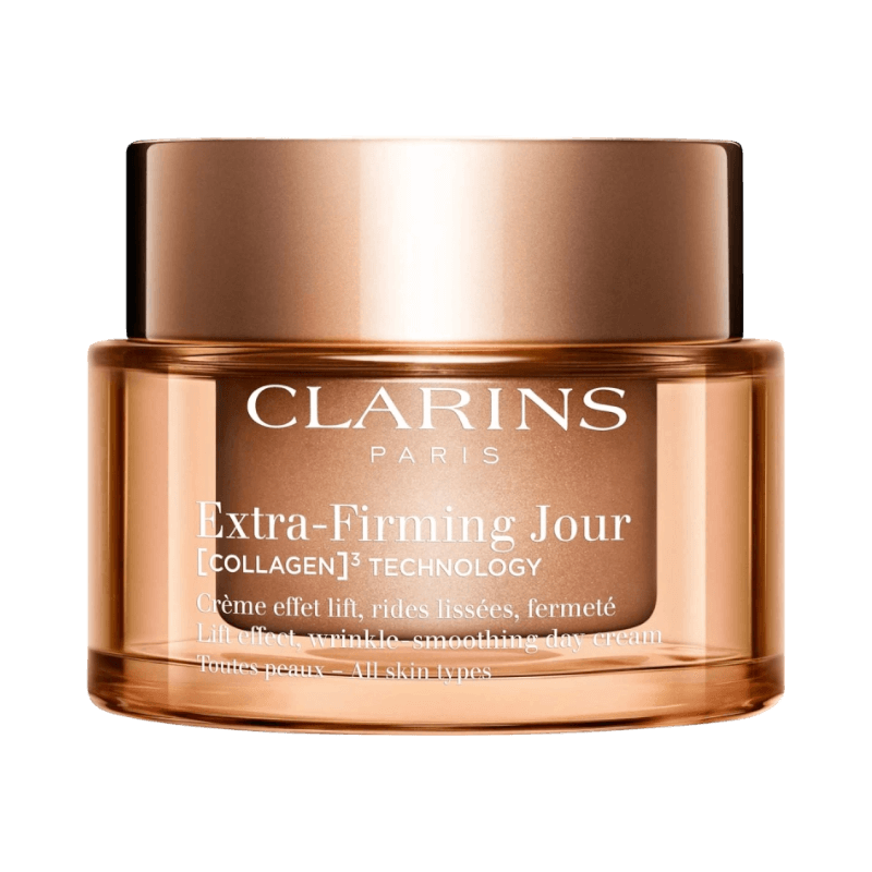 Clarins Extra-Firming Jour dagkräm 50 ml med lyftande och utjämnande anti-age-effekt.