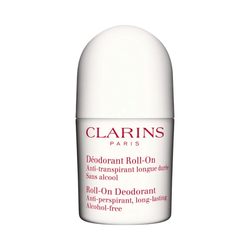 Clarins alkoholfri roll-on deodorant 50 ml som är långvarig och skonsam mot huden.
