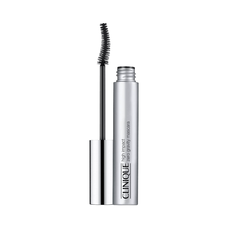 Mascara med böjd borste för lyft och volym från Clinique i silverhylsa.