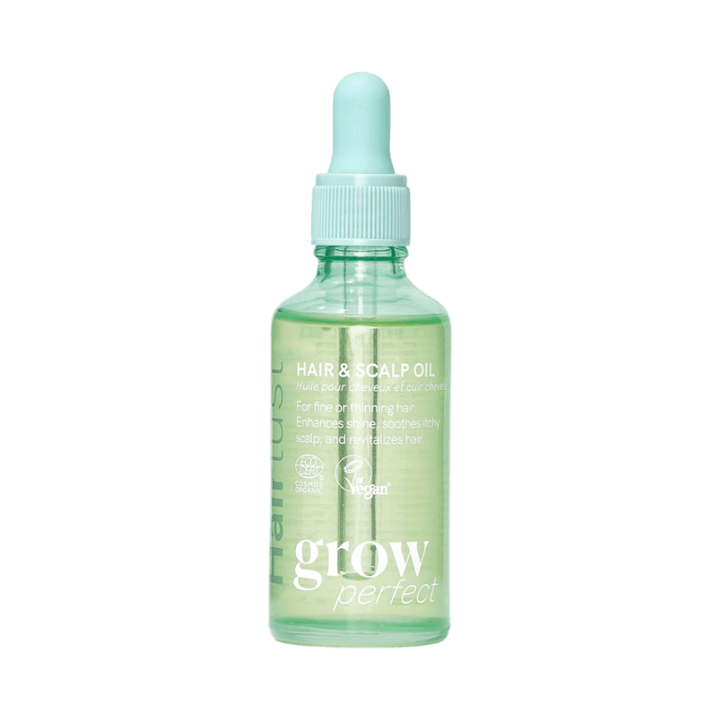 Hairlust Grow Perfect Oil – vegansk hår- och hårbottenolja som stärker tunnare hår och lugnar irriterad hårbotten
