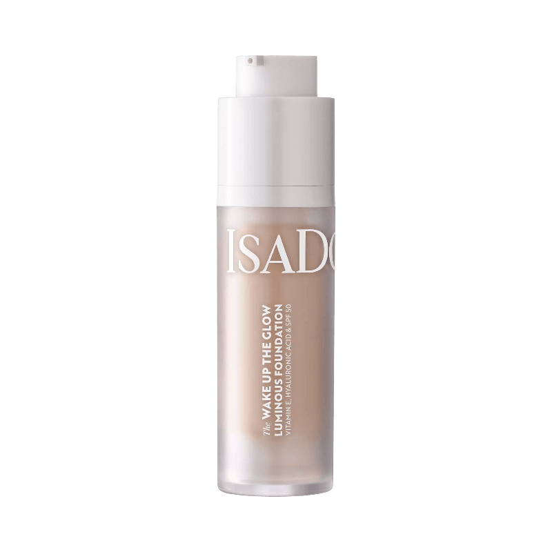 IsaDora Wake Up the Glow foundation med SPF 50 för lyster och återfuktning i nyansen 2N Neutral