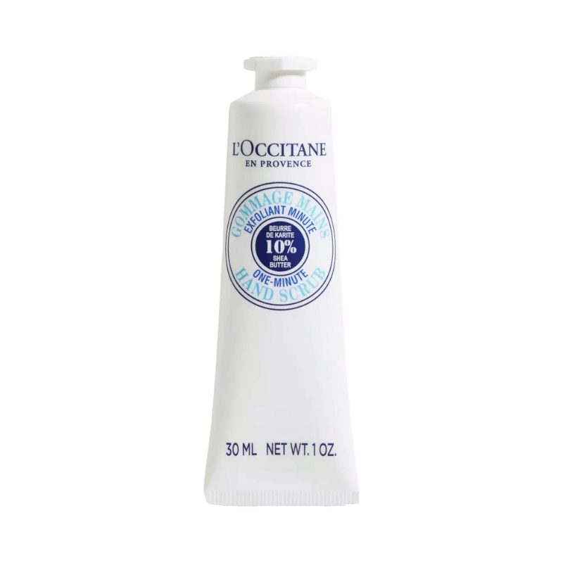 L'Occitane One Minute Hand Scrub med 10% sheasmör för snabb och effektiv exfoliering