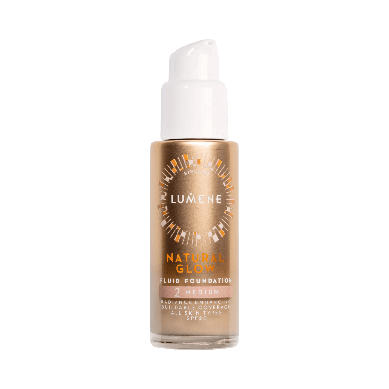 Lumene Natural Glow foundation i 2 Medium med SPF 20 och byggbar täckning