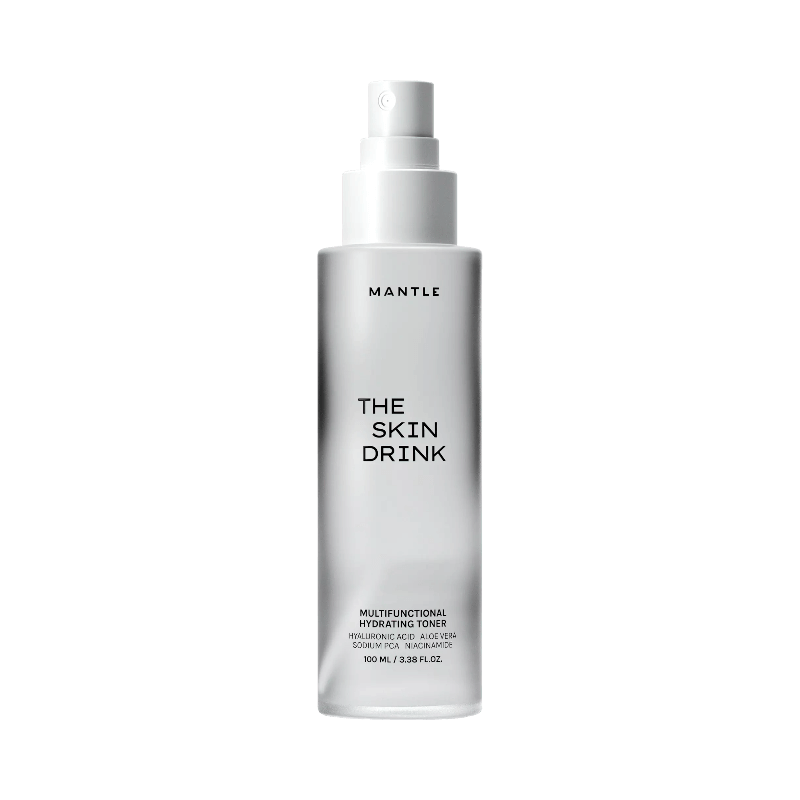 MANTLE The Skin Drink mist med niacinamid, aloe vera och hyaluronsyra för multifunktionell fukt.