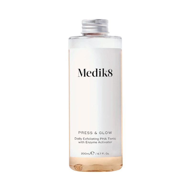 Medik8 Press & Glow PHA toner med enzymaktivator för daglig mild exfoliering