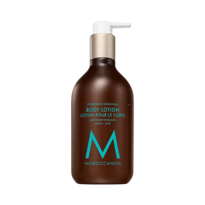 Moroccanoil body lotion med arganolja och aloe för lätt, återfuktande kroppsvård.