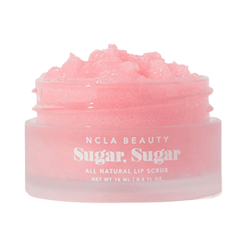 NCLA Beauty Sugar, Sugar Lip Scrub – vegansk rosa läppskrubb med naturliga ingredienser.