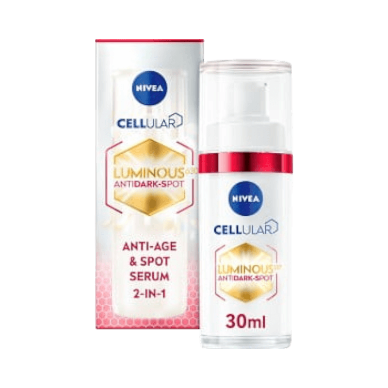 NIVEA Luminous 630 Anti-Age & Dark Spot Serum 2-i-1 med 30 ml pumpflaska