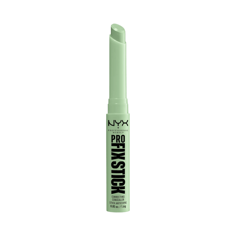 NYX Fix Stick grön concealer i stiftformat för att dölja rodnad och ojämn hudton