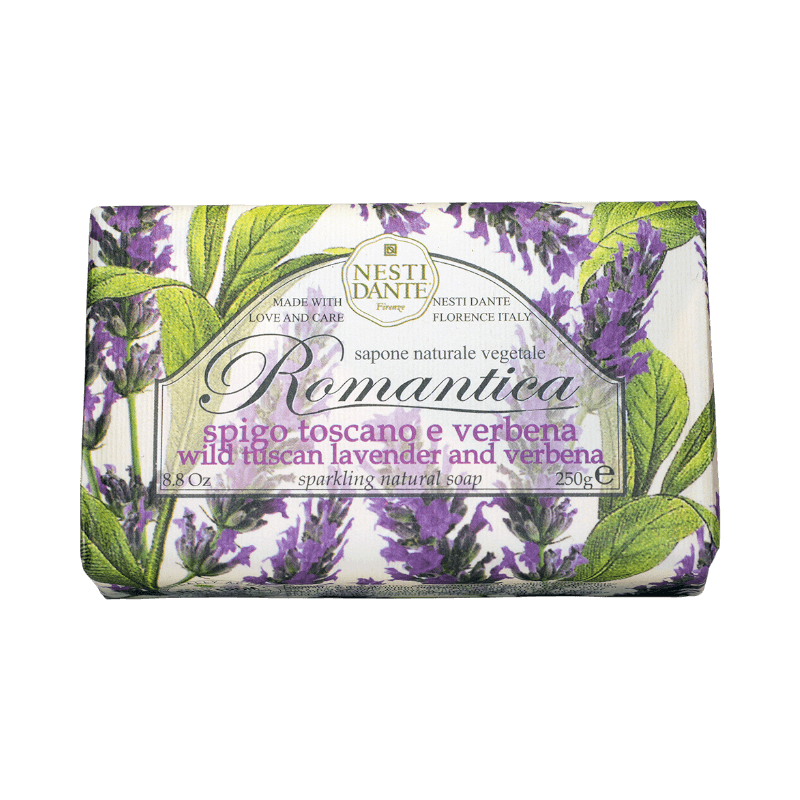 Nesti Dante Romantica Soap – naturlig lavendeltvål med toskanska örter i blomstrande presentförpackning