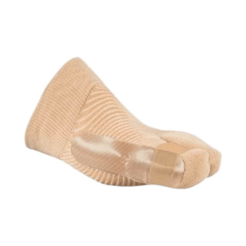 Hallux Valgus-skydd i ärmformat från OS1st – stabiliserar och separerar stortån effektivt.
