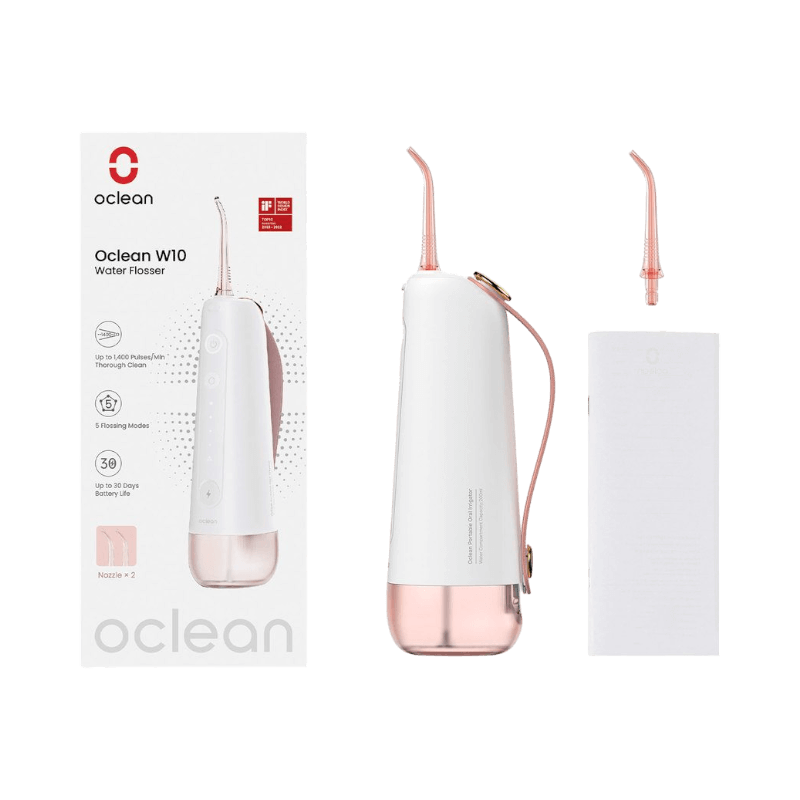 Oclean W10 vattenflossare i rosa med tillbehör och originalförpackning