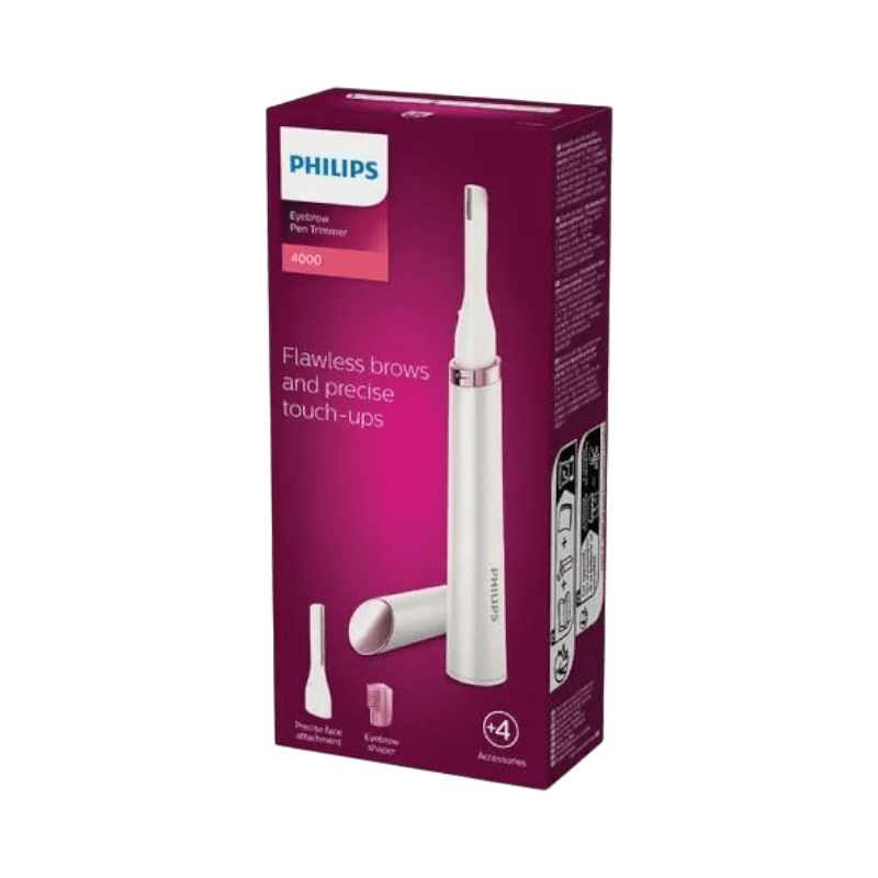 Philips HP6393:00 pentrimmer – exakt ögonbryns- och ansiktstrimmer med flera tillbehör.