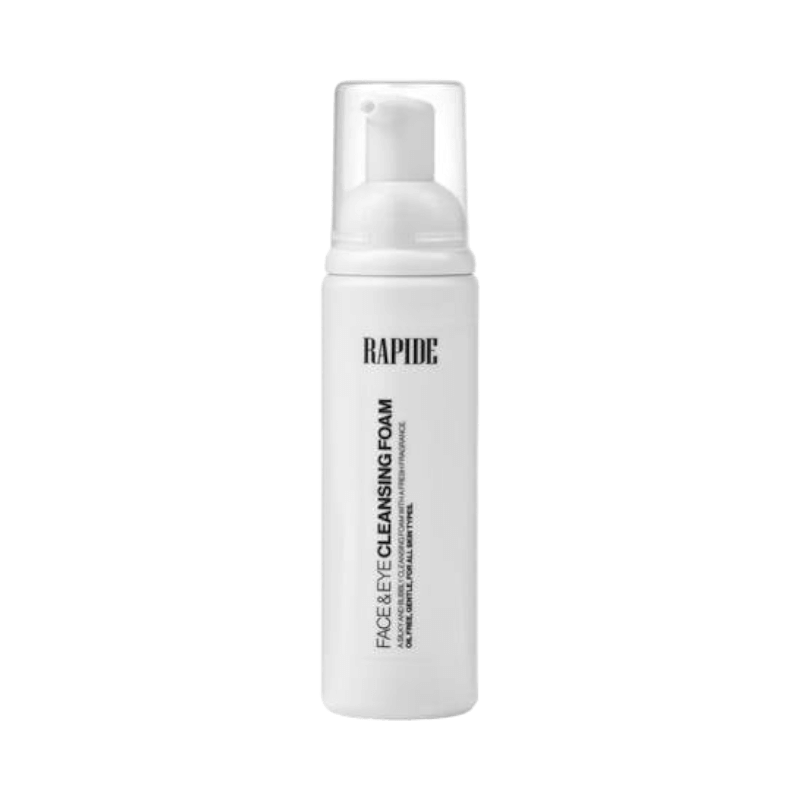 Rapide Face & Eye Cleansing Foam för effektiv rengöring av ansikte och ögon.