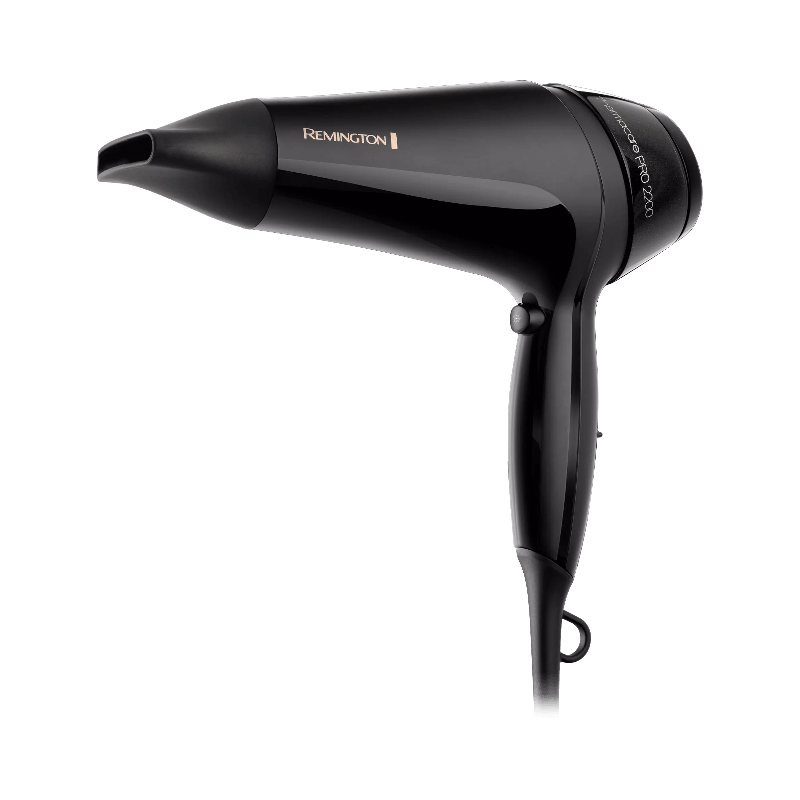 Klassisk svart hårfön från Remington med smal fönpip för effektiv torkning.