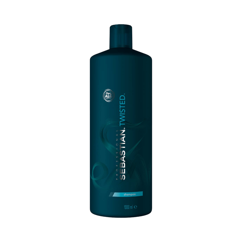 Sebastian Twisted Curl Shampoo i mörk flaska för definierade och återfuktade lockar, 1000 ml.