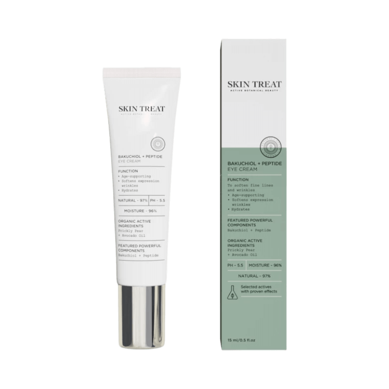 Skin Treat Eye Cream med bakuchiol och peptider för rynkor och hudbarriär
