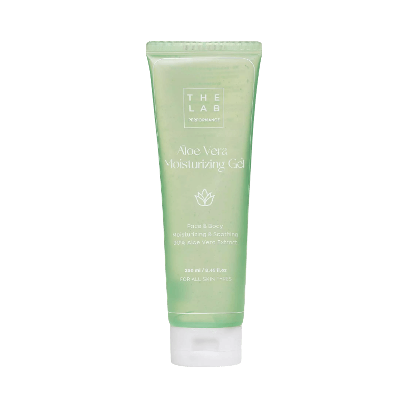The Lab Aloe Vera Moisturizing Gel med 90 % aloe vera för ansikte och kropp.