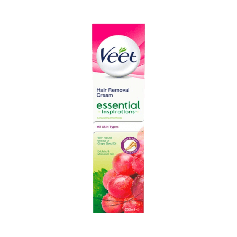 Veet Expert hårborttagningskräm för ben och kropp med druvkärnolja för alla hudtyper.
