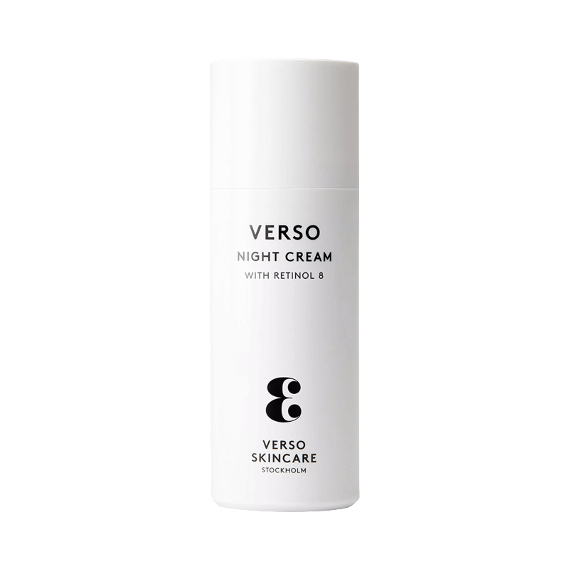Verso nattkräm med Retinol 8, designad för fastare och yngre hud över natten.