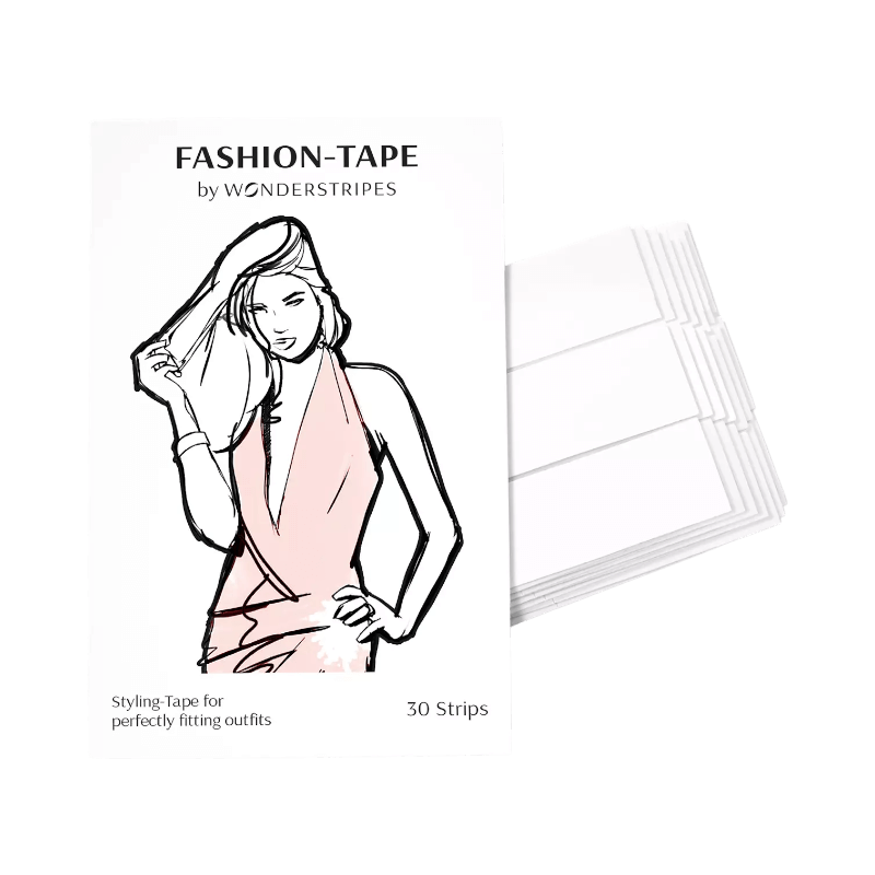 Wonderstripes Fashion Tape med 30 stylingremsor för perfekt passform.