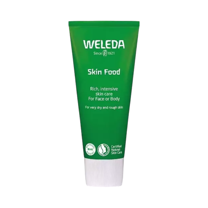 Weleda Skin Food kräm i grön tub för mycket torr och grov hud, ekologisk hudvård