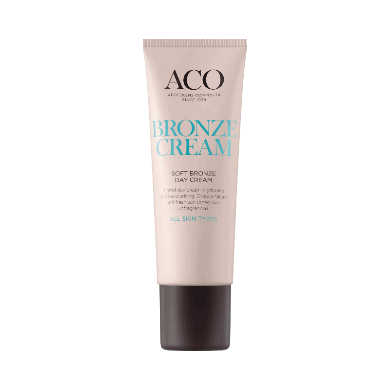 ACO Bronze Cream tonad dagkräm som återfuktar och ger naturlig solkysst ton