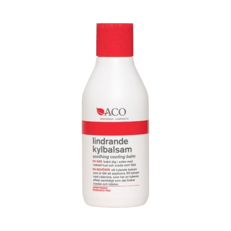 ACO lindrande kylbalsam 125 ml som svalkar och lindrar solsveda och irriterad hud.