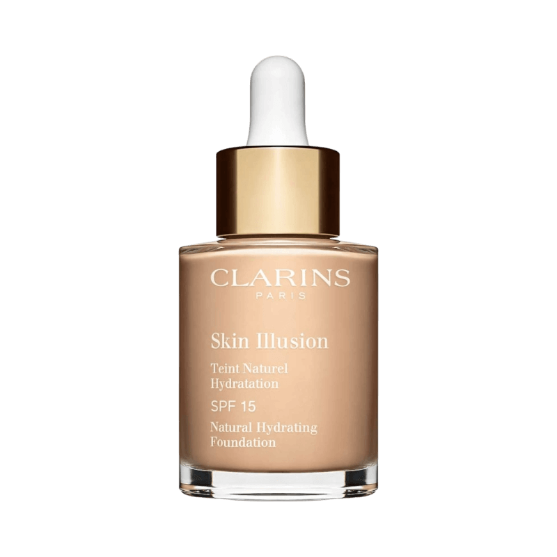 Clarins Skin Illusion foundation med SPF 15 för naturlig återfuktning och lyster