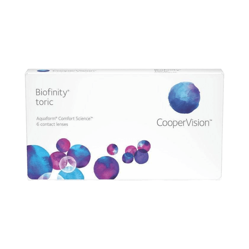 Biofinity Toric månadslinser för astigmatism från CooperVision, 6-pack.