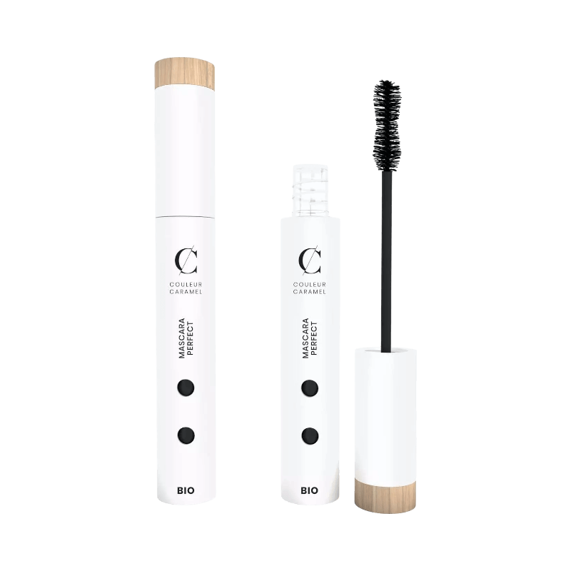 Couleur Caramel Perfect Mascara med böjd borste för volym och djupsvart färg