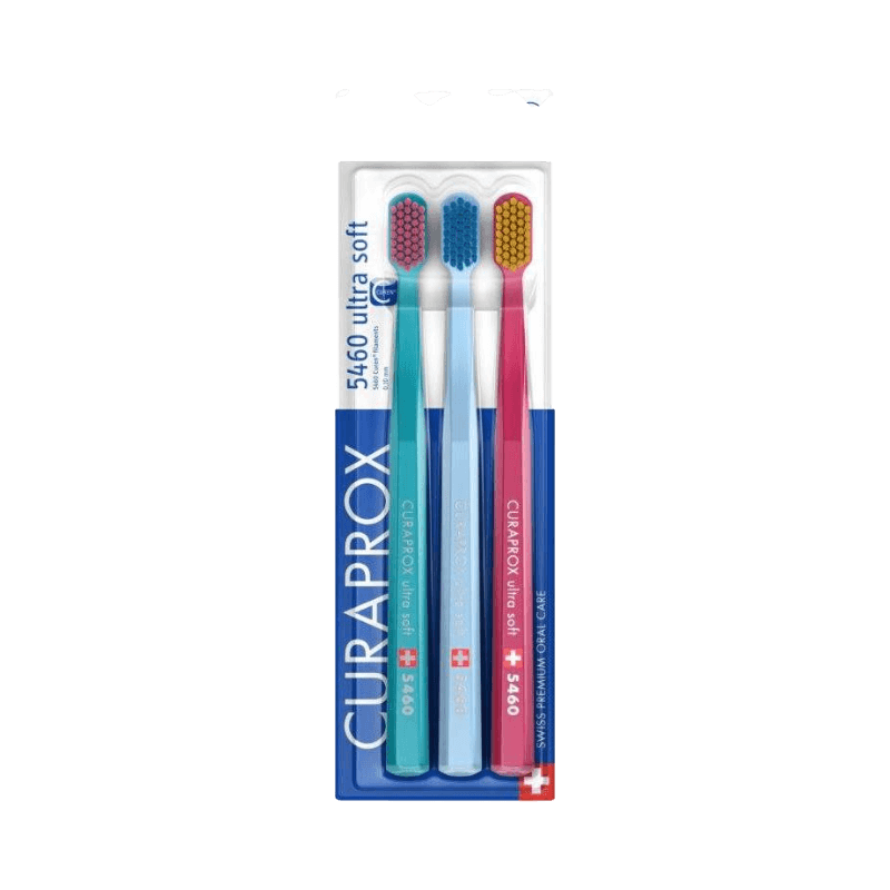 Curaprox CS 5460 ultra soft tandborstar i 3-pack för skonsam daglig tandborstning