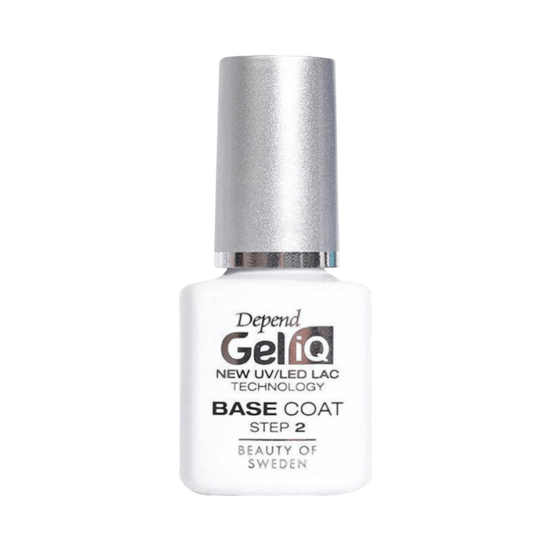 Depend Gel iQ Base Coat med UV/LED-teknologi för gelnaglar med salongskvalitet hemma.
