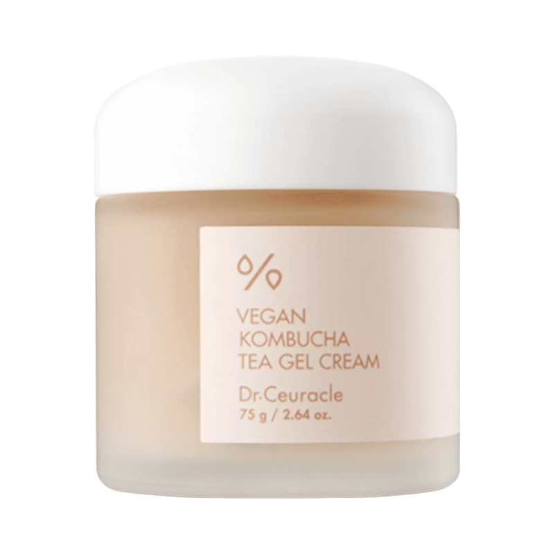 Dr. Ceuracle Kombucha Tea Gel Cream med vegansk formula för balanserad hud och glow