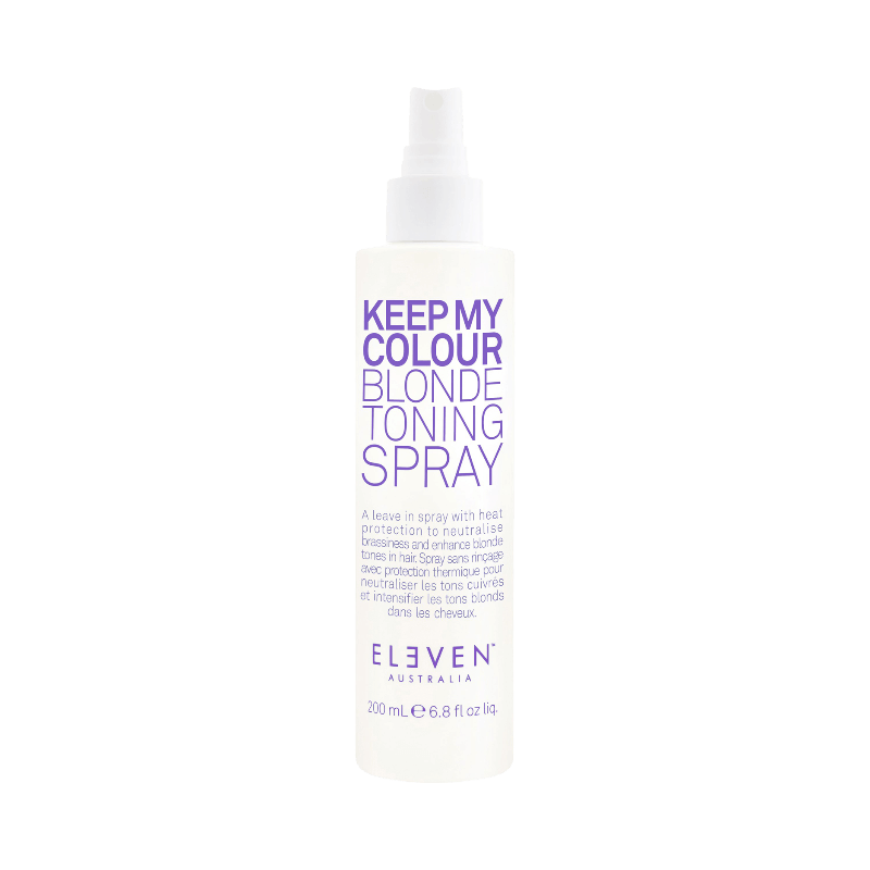 Eleven Australia Keep My Colour toning spray som neutraliserar varma toner i blont hår.