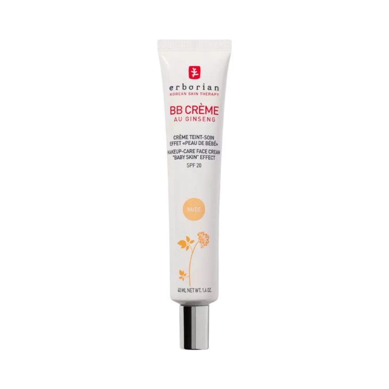 Erborian BB Crème Nude med ginseng ger jämn hudton, babylen känsla och SPF 20 skydd